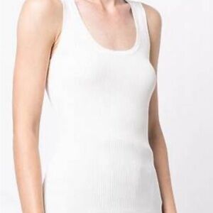 Zimmerman ribbed vitali tank top in white